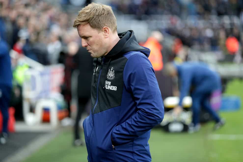 Eddie Howe has made a slow start at Newcastle (Richard Sellers/PA)