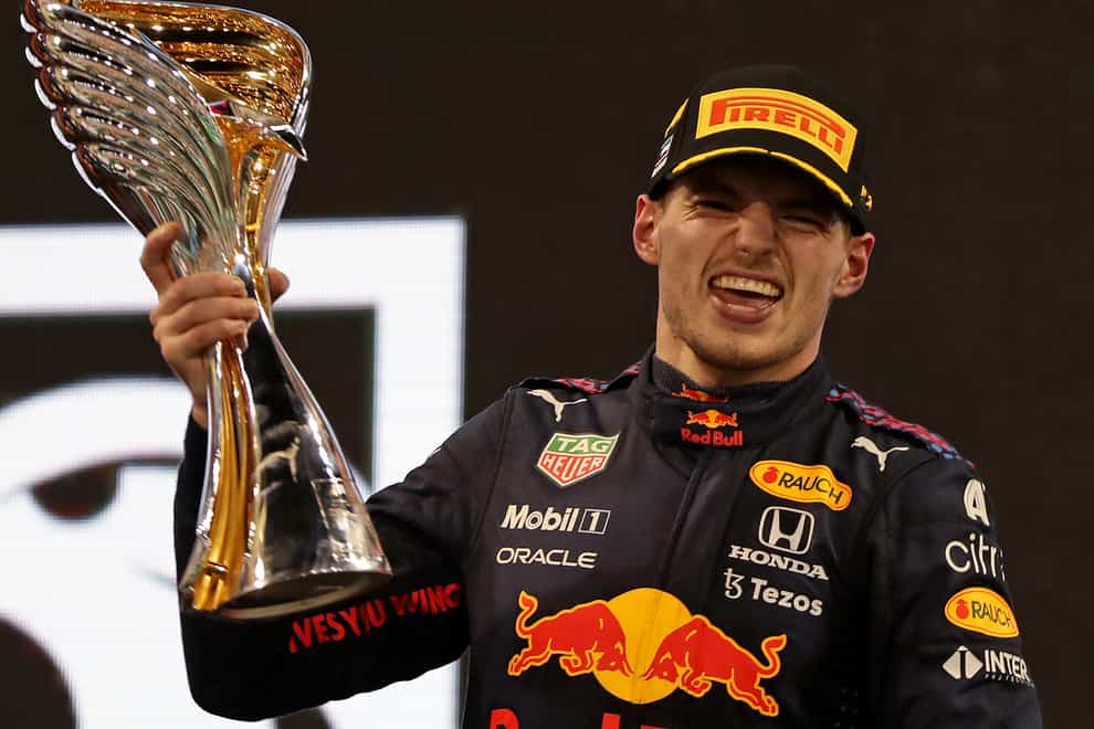 Max Verstappen clinched the world championship on the final lap of the year (Kamran Jebreili/AP)