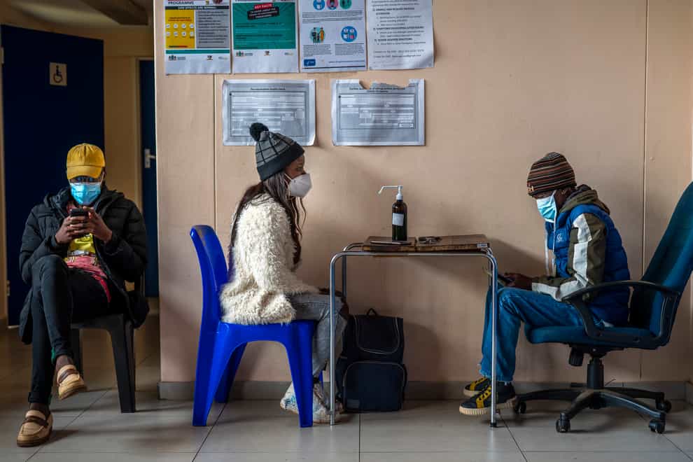 People register for a Covid-19 vaccination in Soweto (Jerome Delay/AP)