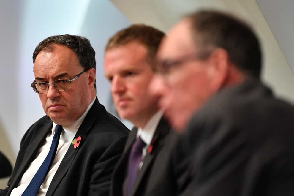 Andrew Bailey (left) is governor of the Bank of England (Justin Tallis/PA)