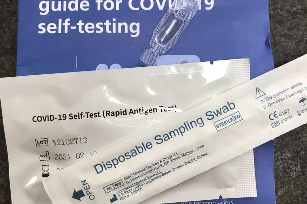 An NHS Test and Trace Covid-19 lateral flow test (PA)