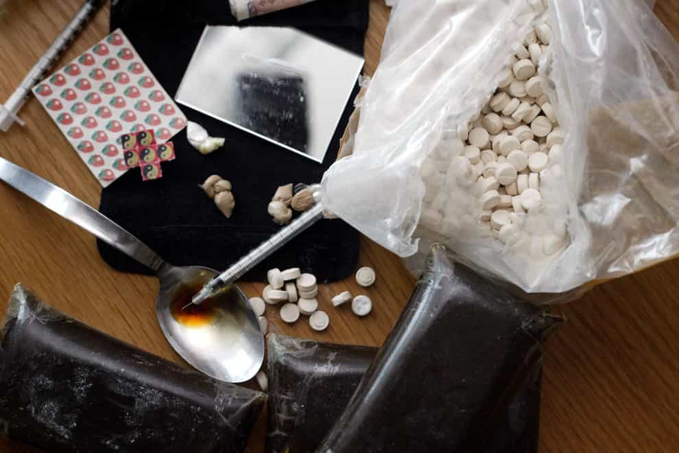 More than 1,000 suspected drug deaths have been recorded between January and September, according to police (Paul Faith/PA)
