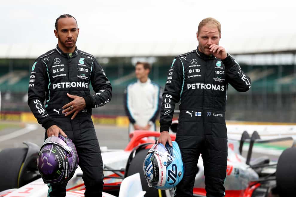 Valtteri Bottas, right, admitted he was “gutted” for Lewis Hamilton (Bradley Collyer/PA)
