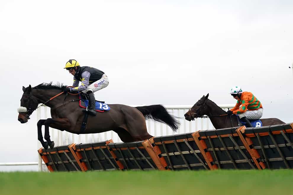 Rainyday Woman (left) setting the pace as she lands a smooth success in the MansionBet Proud To Support British Racing Novices’ Hurdle at Wincanton (Adam Davy/PA)