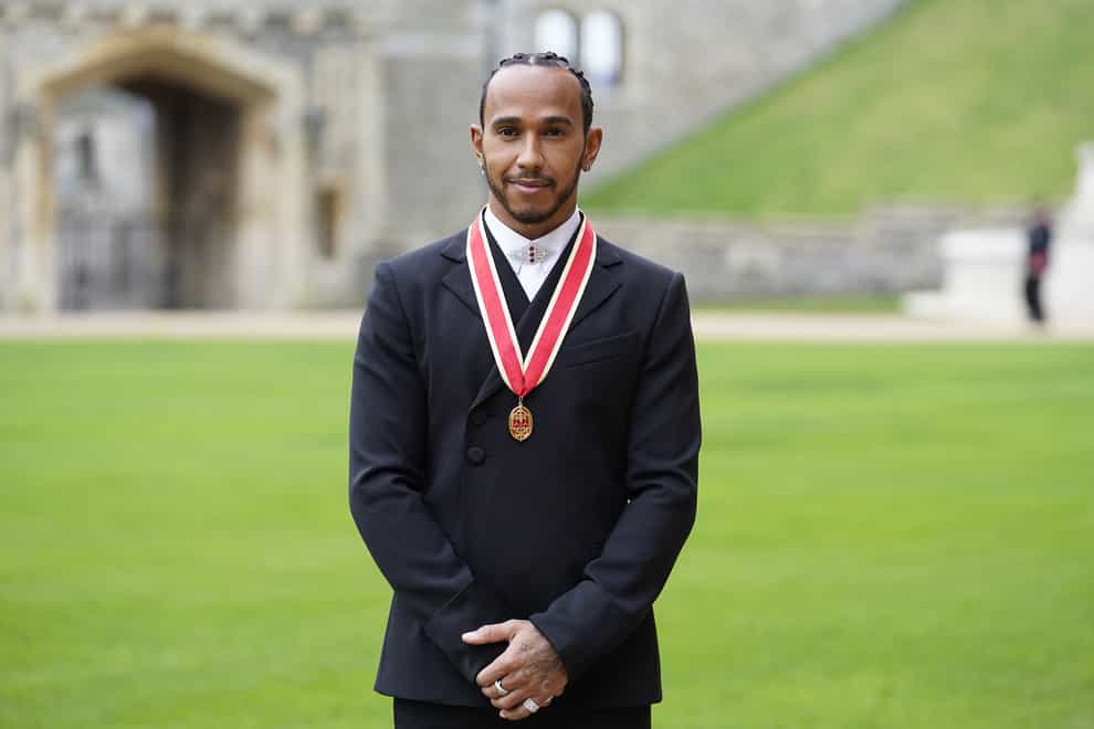 Sir Lewis Hamilton was knighted (Andrew Matthews/PA)