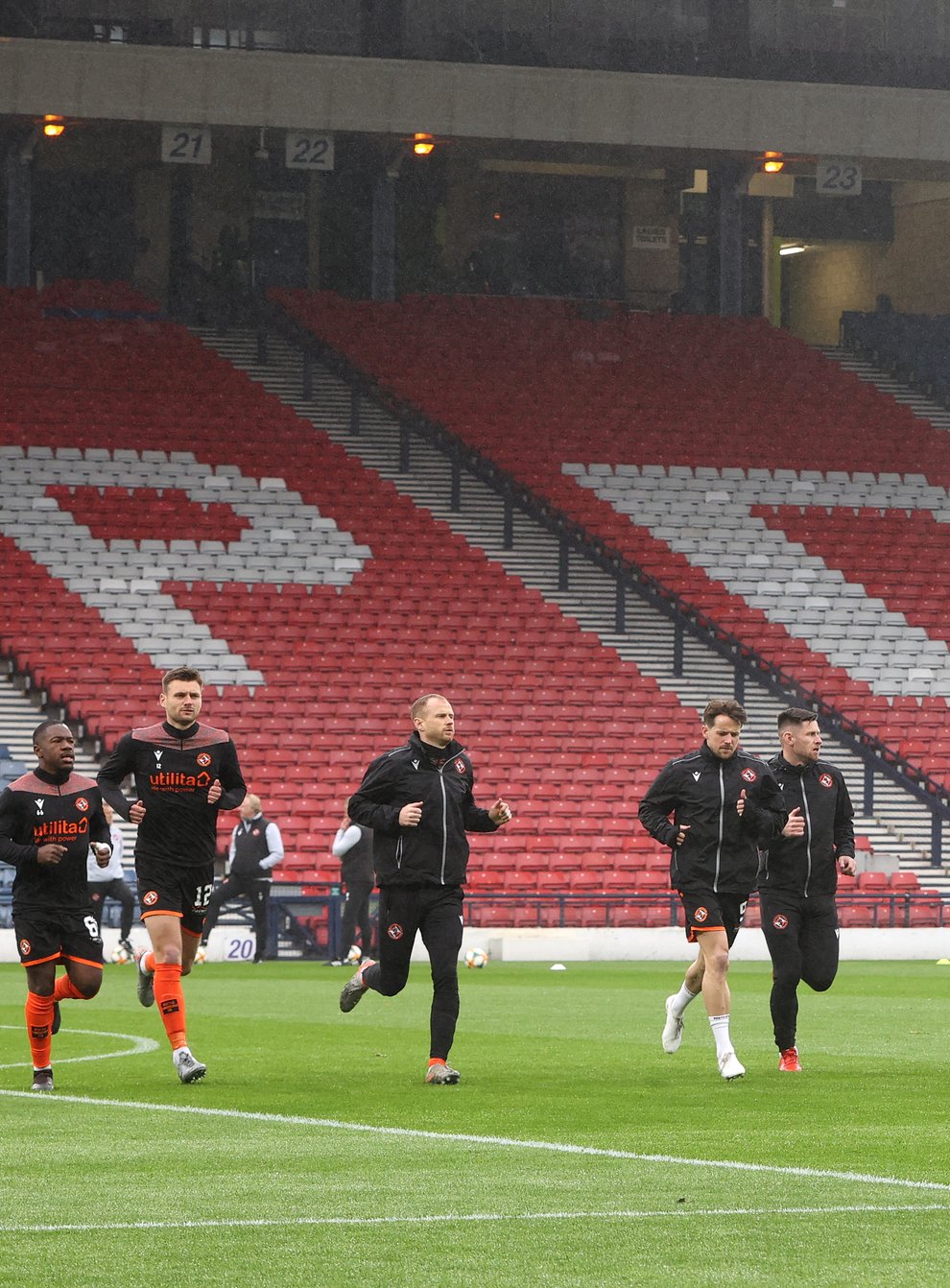 Dundee United players are awaiting PCR results. (Jeff Holmes/PA)