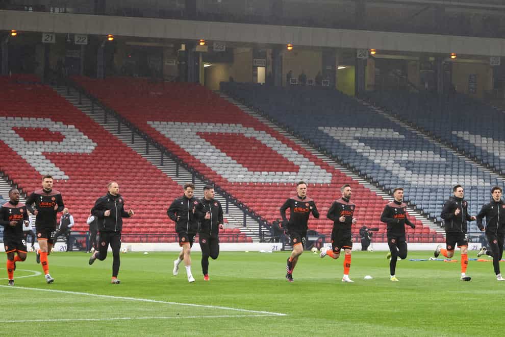 Dundee United players are awaiting PCR results. (Jeff Holmes/PA)
