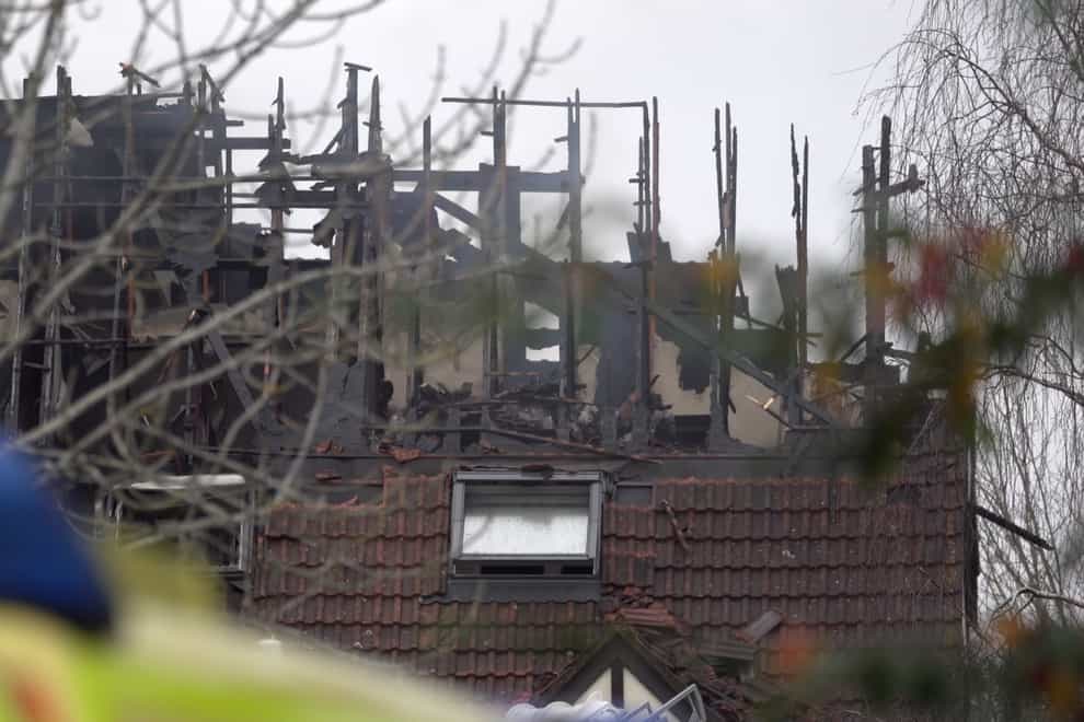The property in Grovelands Road, Reading, was gutted by the fire (Marc Ward/PA)