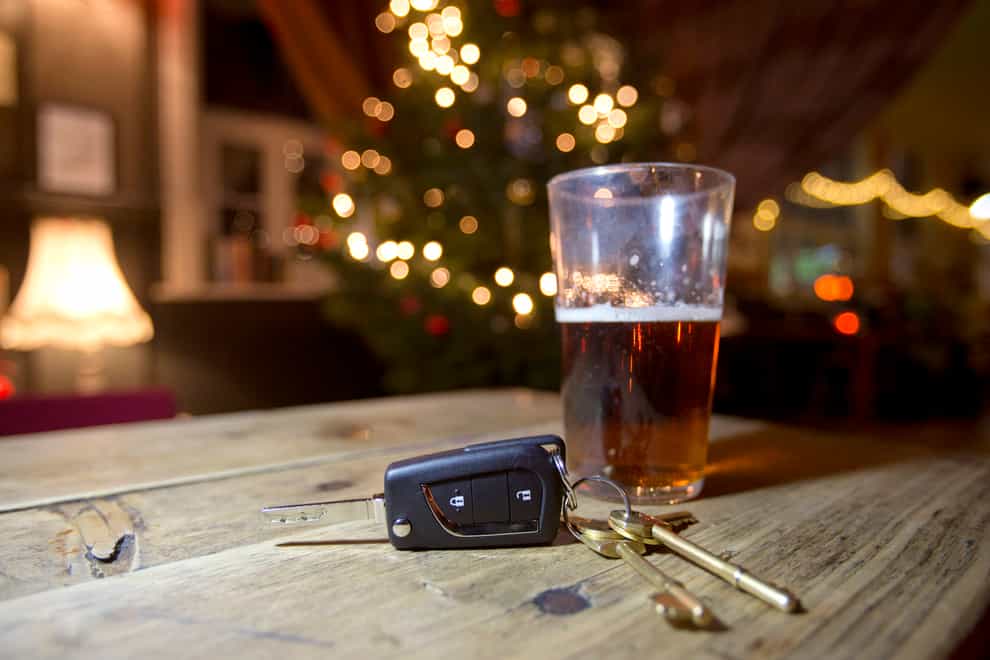 December is the second deadliest month for drink-driving, according to new research (Yui Mok/PA)