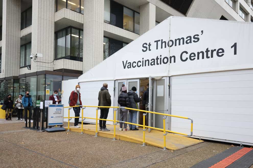 Vaccination centre (James Manning/PA)
