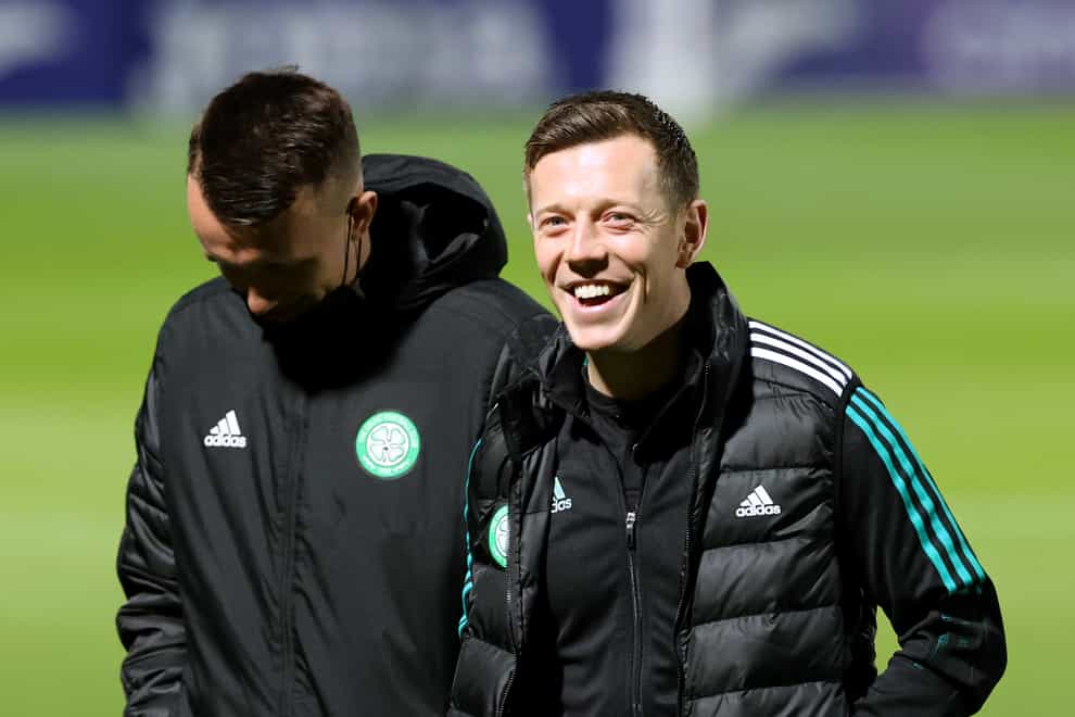 Celtic captain Callum McGregor, right, is ready for the cup final (Steve Welsh/PA)