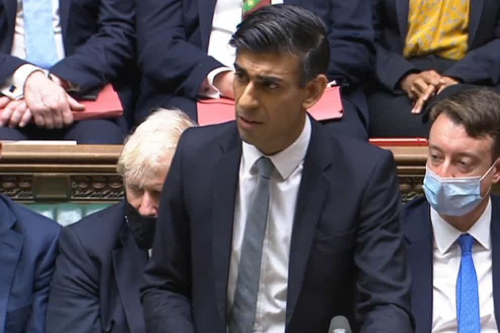 Chancellor of the Exchequer Rishi Sunak (House of Commons/PA)