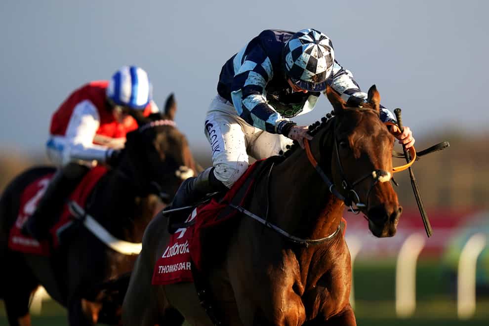 Thomas Darby (right) is to to continue to compete in the top staying hurdle races (Adam Davy/PA)