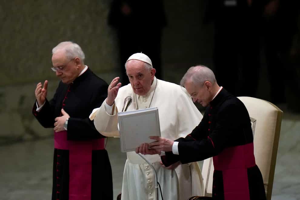 Pope Francis used his annual Christmas address to take Vatican administrators to task (Alessandra Tarantino/AP)