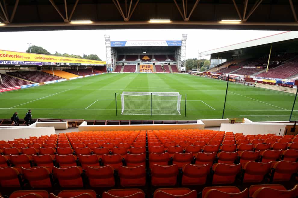 Fir Park will be close to empty on Boxing Day (Steve Welsh/PA)