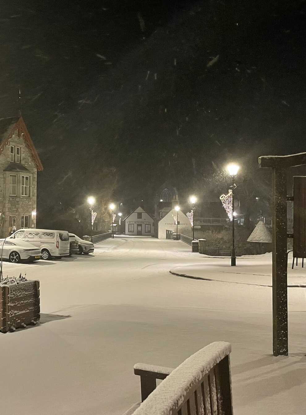 Braemar in Aberdeenshire saw substantial snowfall on Christmas morning (Braemar, Ballater and Deeside Weather Page/PA)