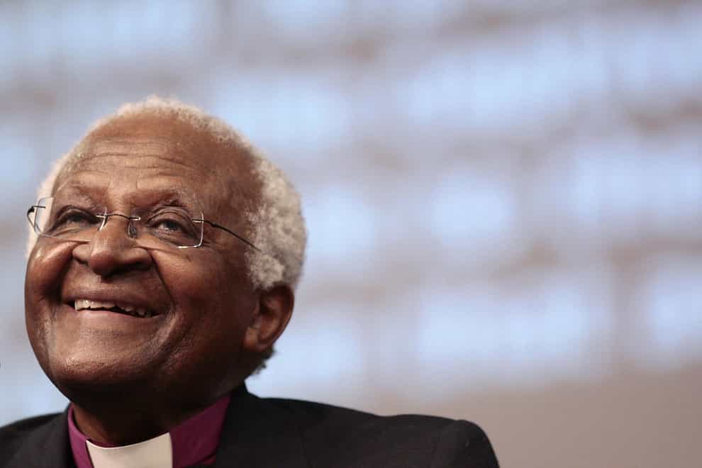 Archbishop Desmond Tutu speaking at Aid agency Tearfund’s Who Is My Neighbour conference (Carl Court/PA)