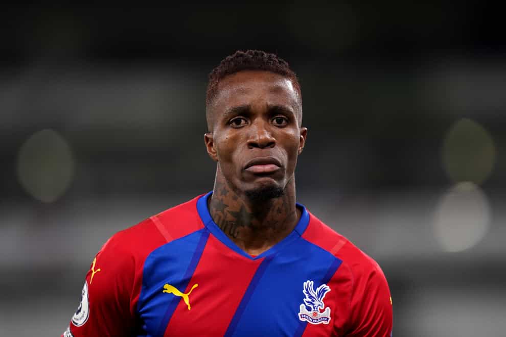 Crystal Palace are without the suspended Wilfried Zaha (Adam Davy/PA)