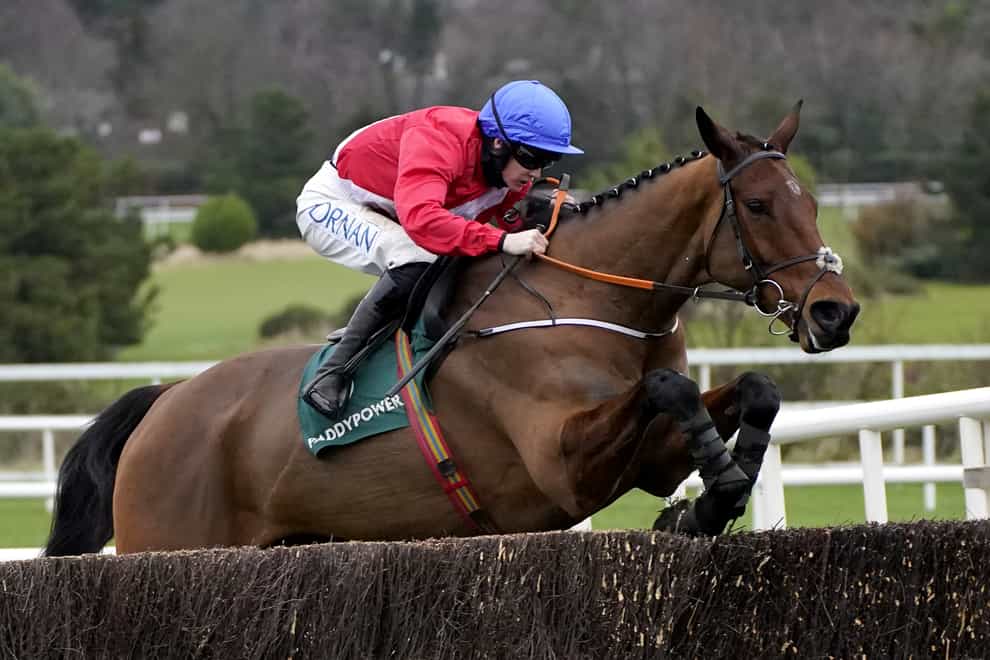 Envoi Allen ridden by Rachael Blackmore jumps the last to win Paddy?s Rewards Club Chase during day two of the Leopardstown Christmas Festival at Leopardstown Racecourse in Dublin, Ireland (Niall Carson/PA)