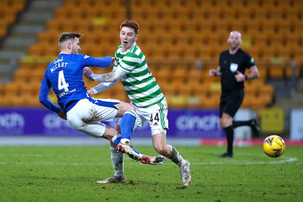 Joey Dawson made his Celtic debut in Perth (Andrew Milligan/PA)