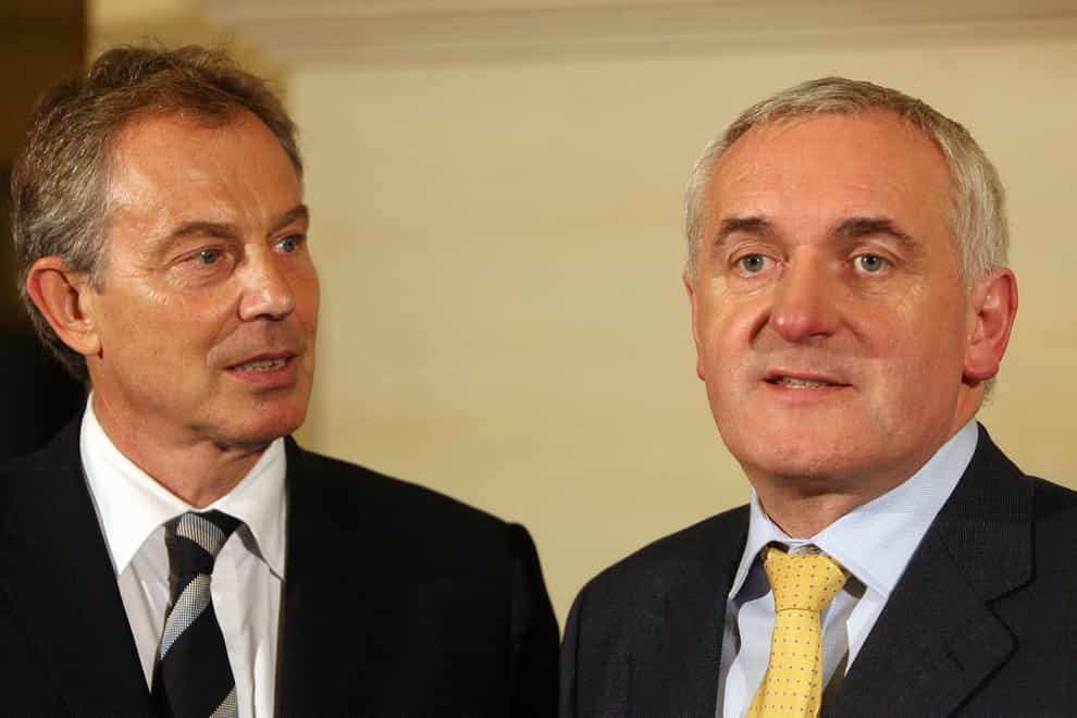 Tony Blair (left) and Bertie Ahern held talks in 1998 (Lewis Whyld/PA)