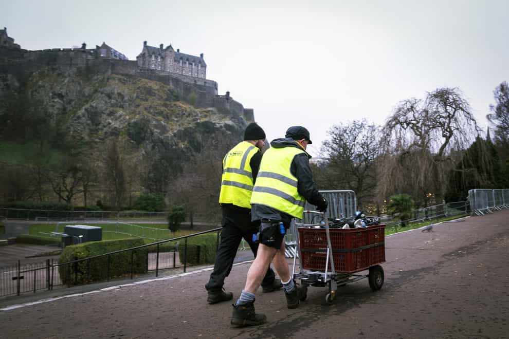 Scottish Government Covid restrictions have resulted in the cancellation of Edinburgh’s Hogmanay celebrations (Jane Barlow/PA)