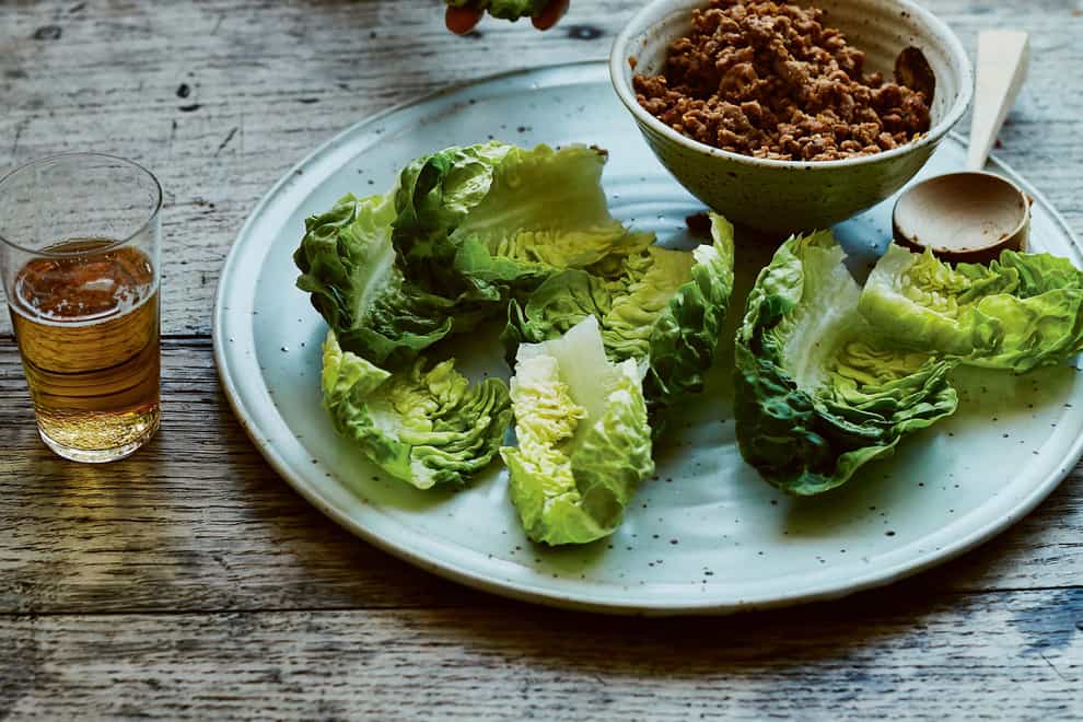 Nikumiso lettuce wraps from Your Home Izakaya by Tim Anderson (Laura Edwards/PA)