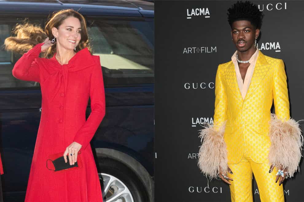 The Duchess of Cambridge (L) and Lil Nas X (Stefan Rousseau/Alamy/PA)