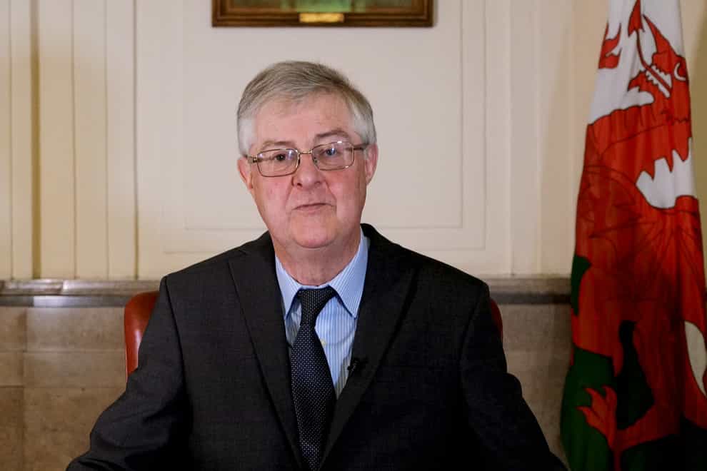 Mark Drakeford, Wales’ First Minister, delivers his New Year message. (Welsh Government/PA)