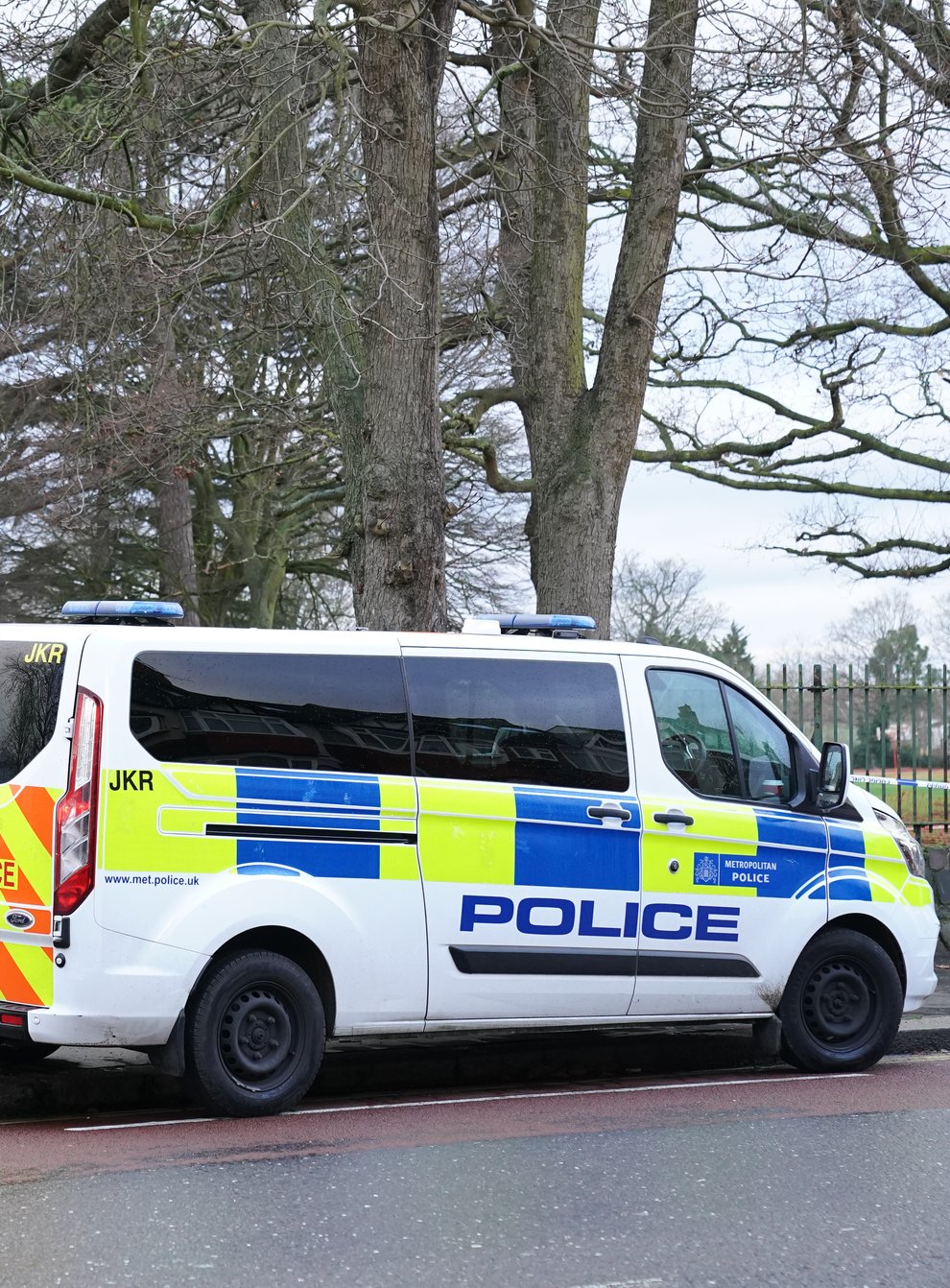 Police activity at Ashburton Park, Croydon, south London after a 15-year-old boy was stabbed to death on Thursday. Picture date: Friday December 31, 2021.