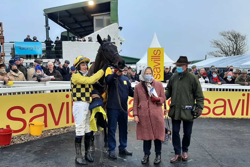 Al Boum Photo with his connections after his Tramore triumph (Alan Magee/PA)