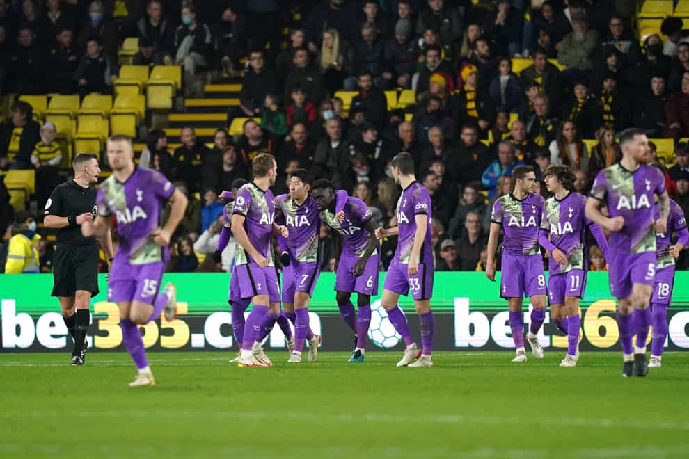 Davinson Sanchez’ late winner denied Watford a first clean sheet of the season as Tottenham secured a hard-fought 1-0 victory (Adam Davy/PA)