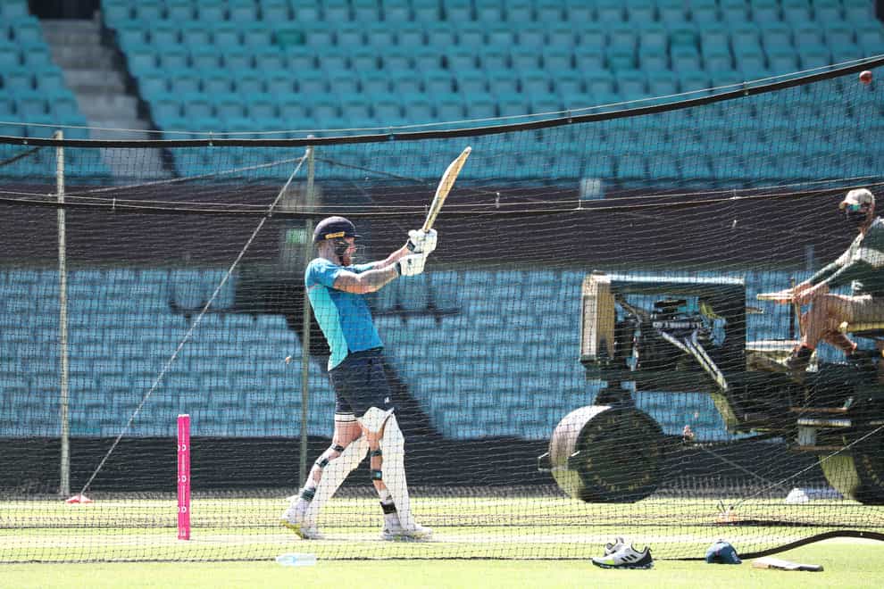 Ben Stokes practises in the nets ahead of the fourth Ashes Test in Sydney (Jason O’Brien/PA).