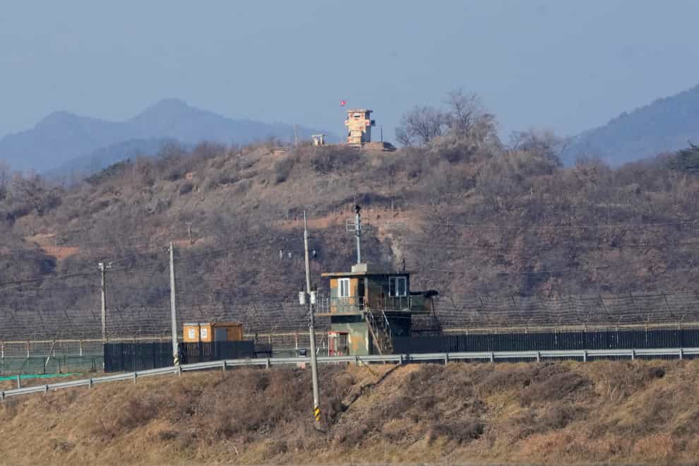 Military guard posts on the border between North and South Korea (Ahn Young-joon/AP/PA)