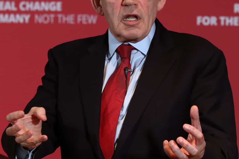 Gordon Brown, pictured, has backed the proposals put forward by former sports minister Tracey Crouch following a fan-led review of football (Andrew Milligan/PA)