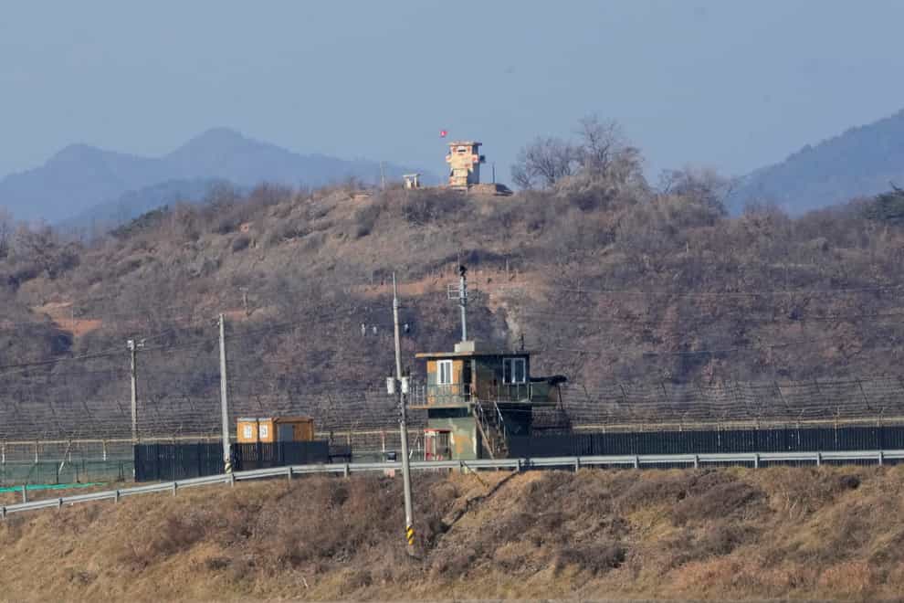 Military guard posts of North Korea and South Korea (Ahn Young-joon/AP)