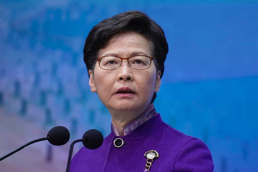 Hong Kong leader Carrie Lam (AP Photo/Vincent Yu, File)