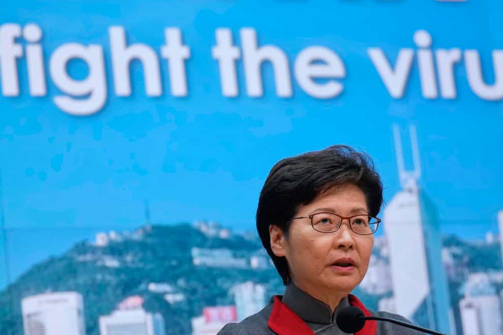 Hong Kong chief executive Carrie Lam has announced new Covid rules (Vincent Yu/AP)