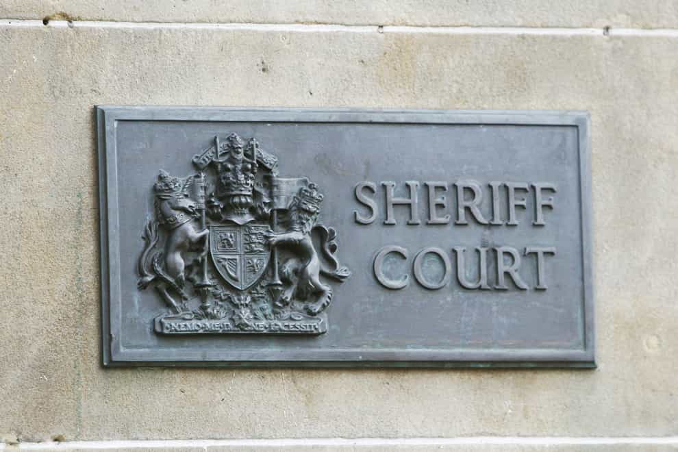 Hamilton Sheriff Court in Scotland (PA)