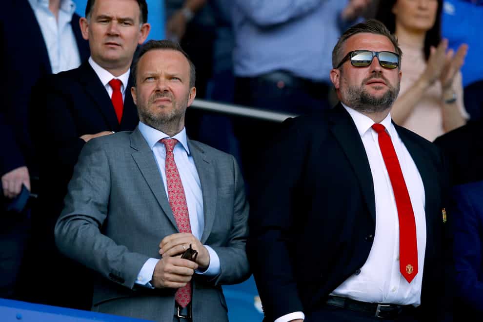 Richard Arnold (right) is becoming Manchester United’s chief executive when Ed Woodward leaves in February (Martin Rickett/PA)