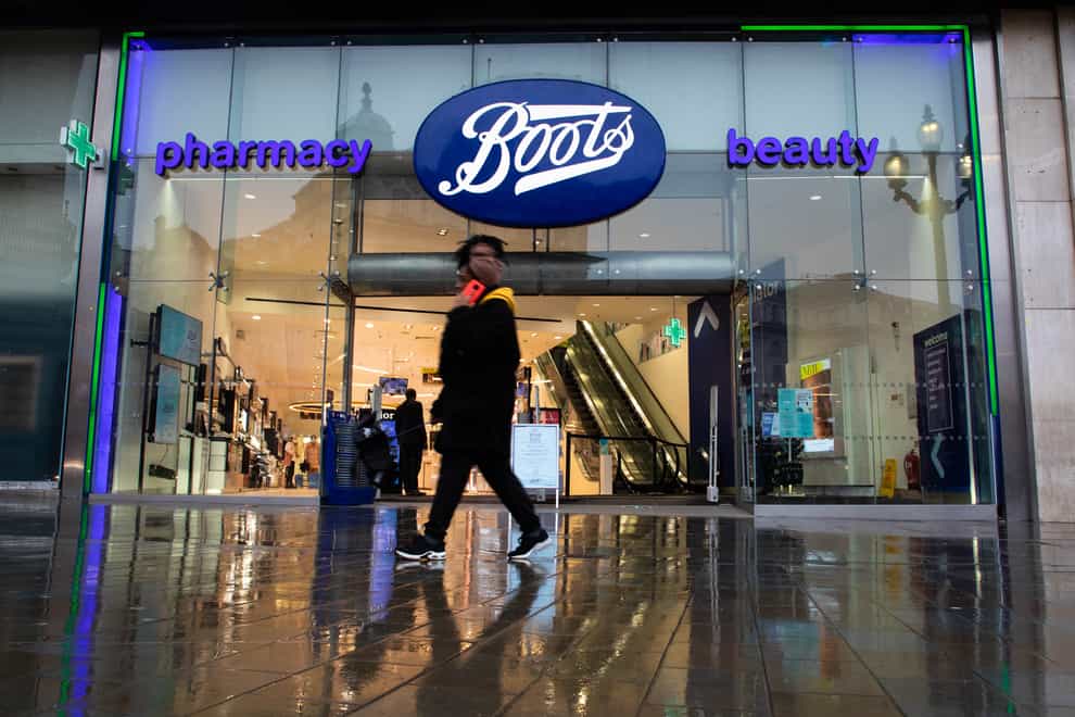 Sales at Boots grew significantly over the latest three-month period (David Parry/PA)
