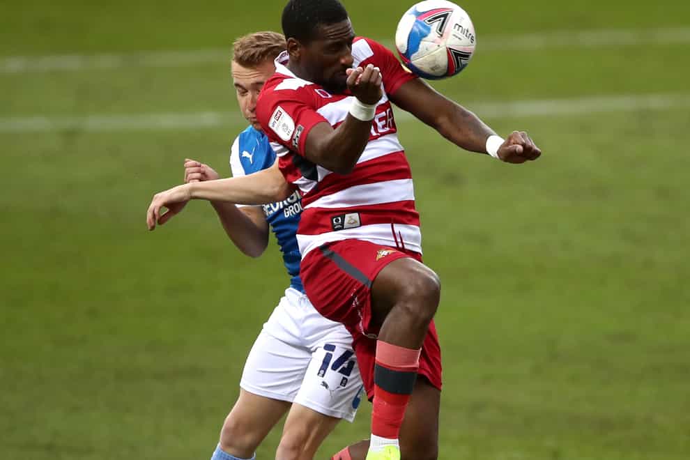 Doncaster striker Omar Bogle is battling to overcome a hamstring injury (PA Images/Tim Goode)