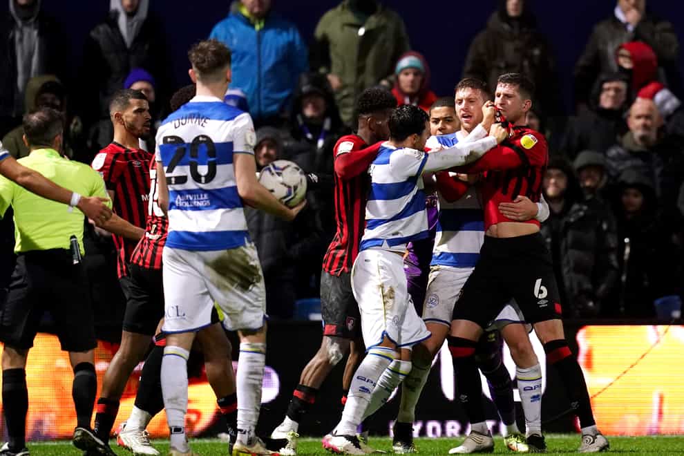 Tempers flare between QPR and Bournemouth (John Walton/PA)