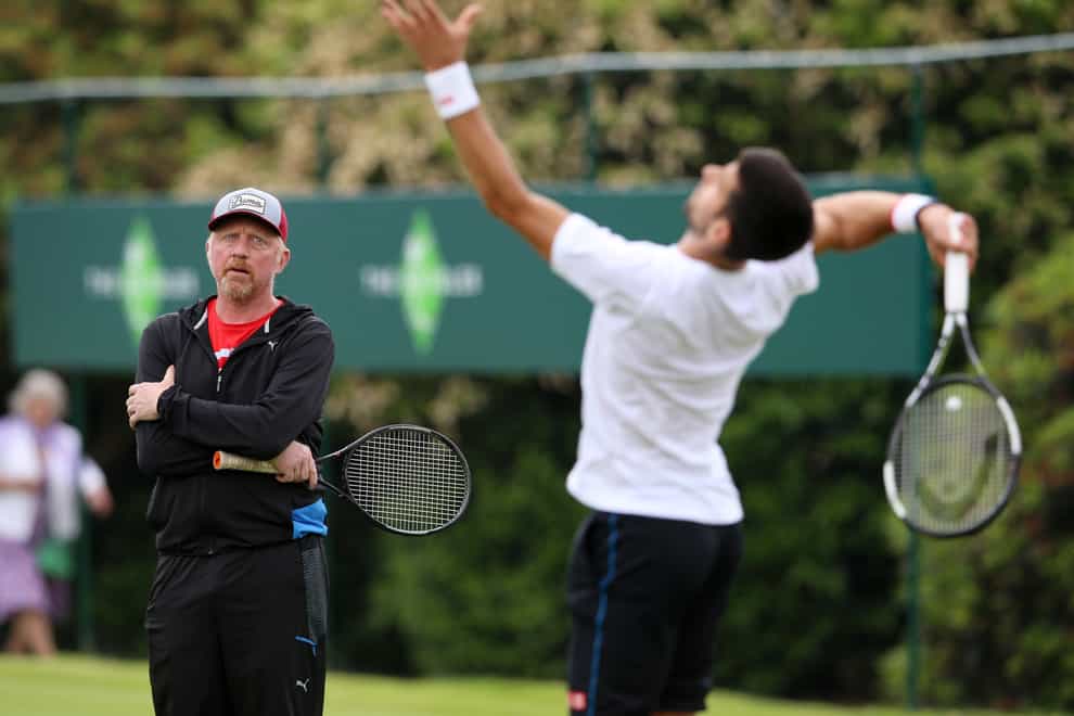 Boris Becker enjoyed a successful coaching partnership with Novak Djokovic (Scott Heavey/PA)