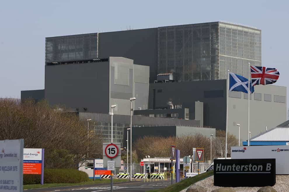 Reactor four at the Hunterston B nuclear plant is being shut down on Friday (Lynne Cameron/PA)