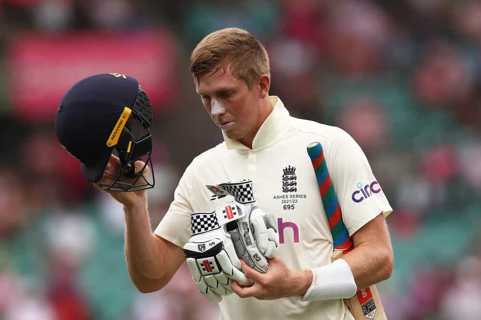 England’s top order, including Zak Crawley, was blown away again on day three of the fourth Ashes Test, staggering to 36 for four amid a hypnotic sequence of dot balls and wickets from the Australia attack (Jason O’Brien/PA)