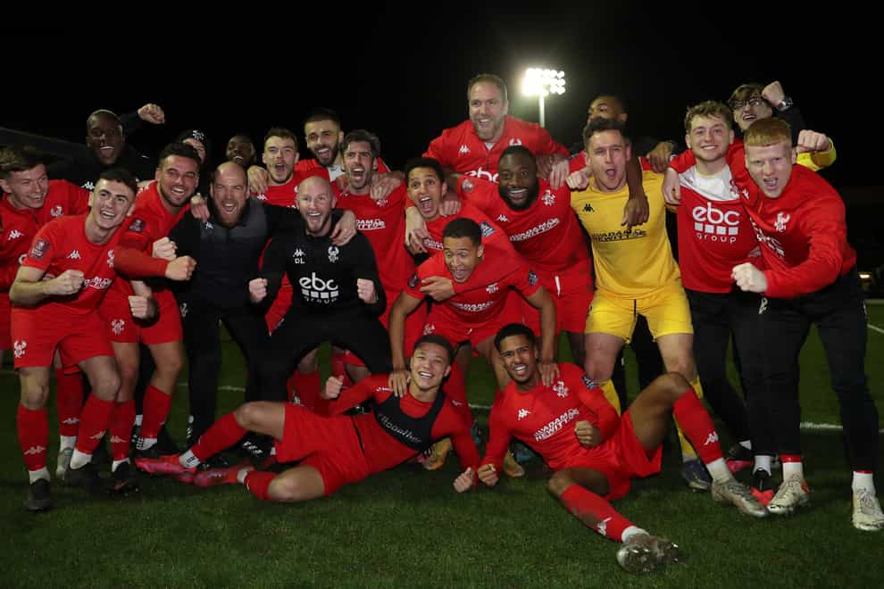 Kidderminster beat Reading in the FA Cup (Bradley Collyer/PA)