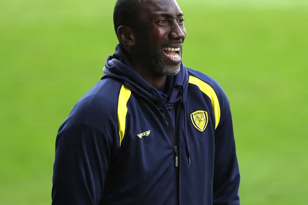 Jimmy Floyd Hasselbaink saw his Burton side hit back to earn a point (Bradley Collyer/PA).