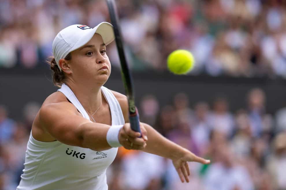 Ashleigh Barty is the reigning Wimbledon champion (Jed Leicester/PA)