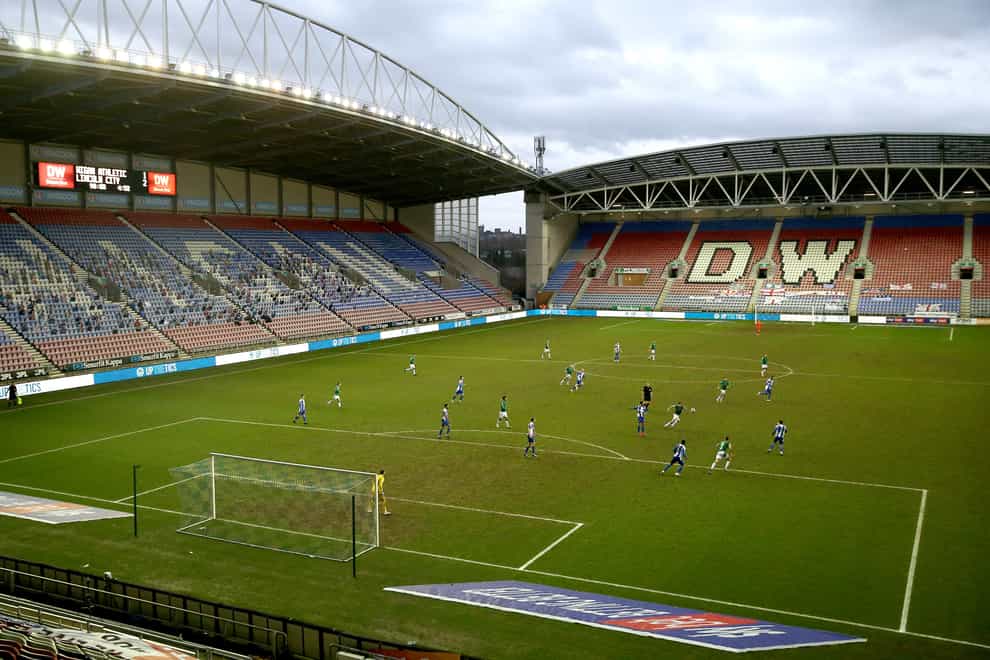 Wigan are pushing for promotion from Sky Bet League One (Tim Markland/PA)